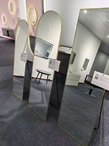 ديكور منزلي كلاسيكي بطول كامل مع مرآة من سبائك الألومنيوم المقسى بإطار معدني بدون إضاءة - Product Image 2