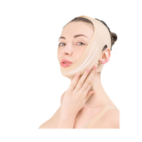 En gros, Bandeau de lifting facial en Spandex écologique, à double sangle en V pour le cou et le menton, pour remodelage du cou et du menton, 15g, type masque facial