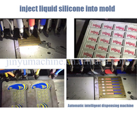 JY-B02 Silicone Clothing Label logo Patch Dispensing Machine Soft Rubber Patches Making Machine