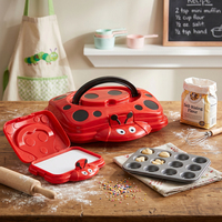 12 Mini moule à Cupcake avec porte-conteneur en plastique en forme de maison pour enfants porte-gâteau bricolage