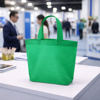 Sac fourre-tout réutilisable personnalisé avec logo, en non-tissé, avec soufflet de fond, pour les cadeaux promotionnels des salons professionnels