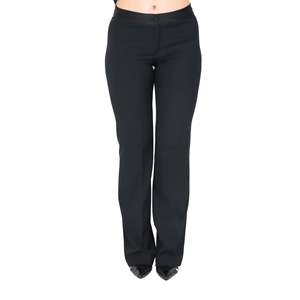 Pantalones de Mujer Negros de Cintura Alta y Pierna Recta, Pantalones Formales - Product Image 1