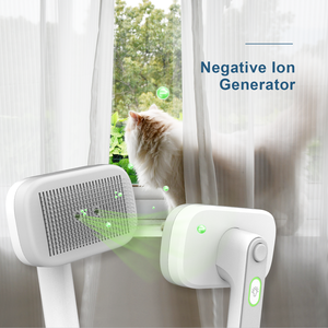 Zelfreinigende Negatieve Ionen Functie Dierenhaar Verzorging Gladde Vacht Afstotende Hond Kat Slicker Borstel - Product Image 2