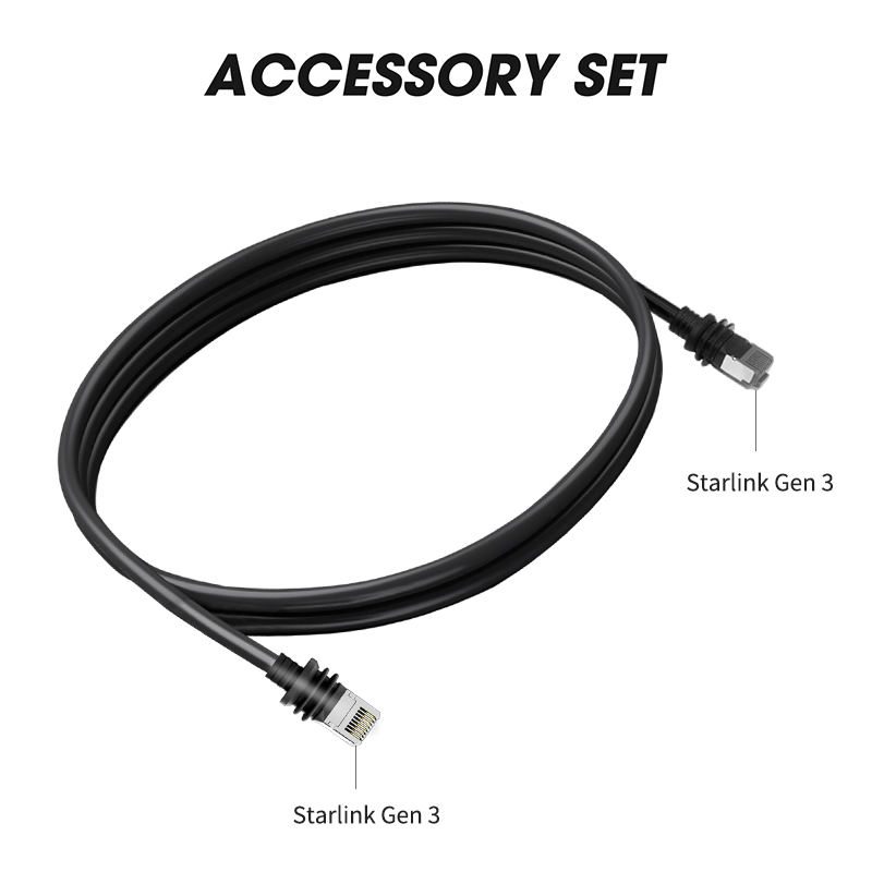 Starlink Gen 3 V3 Ethernet Cable RJ45 Waterproof Outdoor 3m dimension drawing