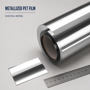 Rouleau de film PET métallisé auto-adhésif moderne, transparent, pour placage décoratif de surface, finition métallique - Product Image 6
