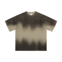 Fabricante de camisetas lavadas MOQ bajo Estilo extragrande Estilo desgastado Camisetas personalizadas para hombres