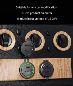 Kewig, ODM, OEM, QC3.0, QC18W, PD30W, PC ignífugo, puertos duales, toma de autobús, camión, cargador de coche, carga rápida con interruptor de encendido/apagado de apertura - Product Image 5