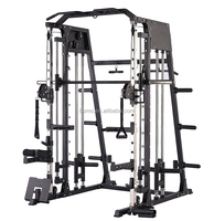 Zoshine Premium Smith Squat Machine avec accessoire de croisement de câbles, rack d'entraînement de musculation très populaire pour le fitness en intérieur