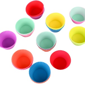 Moldes de Silicona para Cupcakes de Grado Alimenticio, Reutilizables, Antiadherentes, Coloridos, Aptos para Horno y Freidora de Aire, Herramientas de Repostería - Product Image 1
