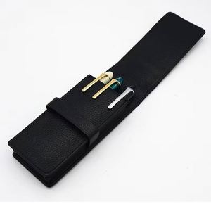 Estuche para bolígrafos, estuche para lápices, estuche de cuero para plumas estilográficas, funda de piel de vaca para 3 bolígrafos. - Product Image 4