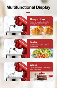 Blender alimentaire électrique automatique coloré et élégant, bol de mélange de 5 L, 10 vitesses - Compagnon de cuisine essentiel pour la pâte - Product Image 4