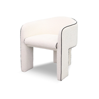 Fauteuil lounge en bois rembourré pour hall d'hôtel