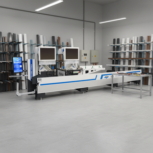 De perfil de ventana de aluminio, 45 grados de ángulo de cabeza doble Sierra de inglete de la máquina de corte - Product Image 2