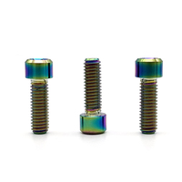 Baut Titanium untuk Sepeda MTB M5 M6 M8 Sekrup Kepala Torx Titanium Warna Pelangi Titanium Kustom