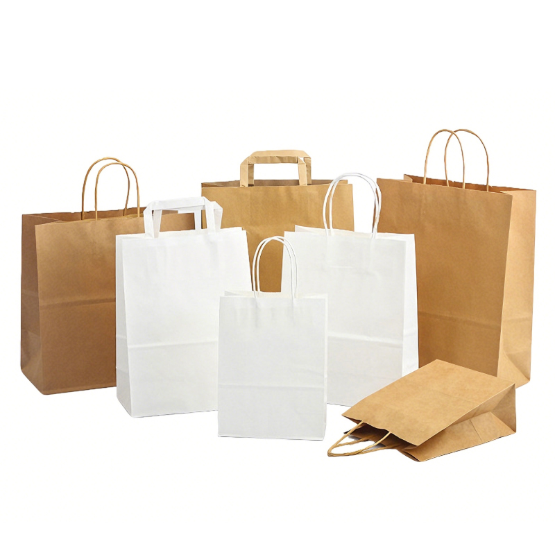 Custom Printed Logo Kraft Paper Bag Factory Professional Manufacturer High Quality Durable Recyclable Shopping Gift Bag