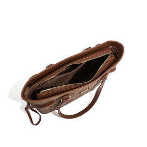 Sac fourre-tout double vintage brodé en PU, grande capacité, sac à bandoulière décontracté avec fermeture éclair - Product Image 4