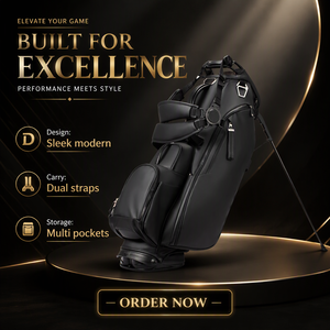 CS Manufacture OEM Custom Logo Black PU Leather Best <b>Lightweight</b> <b>Golf</b> <b>Bag</b> With 14 Way SF528 <b>Lightweight</b> Design Easy to Carry Thr - Product Image 1