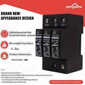 Nouveau Prix Usine Dispositifs de Protection Contre les Surtensions DC SPD UC 500V 800V 3 Pôles IP20 Type 1+2 20kA-40kA Protecteur de Foudre en Cuivre - Product Image 2