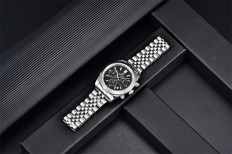BENYAR acier inoxydable étanche sport Quartz hommes montre haut marque mode chronographe horloge de luxe Relogio Masculino