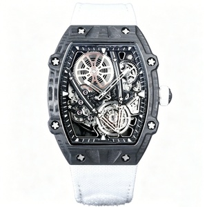 Luxury RM27-05 Carbon Fiber Tonneau Tourbillon <b>Watch</b> Ultra Thin 8.5mm Sapphire Crystal <b>Mechanical</b> Sports <b>Watch</b> for Men - Product Image 2