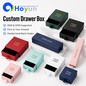 Custom Colorful Printing White Cardboard Drawer Box Fashion <strong>Eco</strong> Friendly for Jewelry Necklace Earring Display - Product Image 1