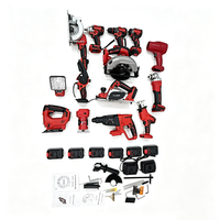 Kit d'outils électriques sans fil professionnels 18V Li-ion pour le travail du bois et la construction