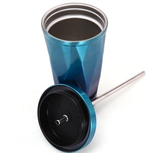 Vente en gros 2024 gobelet rose double couche fantaisie personnalisé 17oz tasses à glace en métal avec paille vente chaude tasse à café - Product Image 5