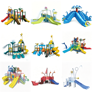 Équipement de parc aquatique commercial extérieur, <span class=keywords><strong>maison</strong></span> de jeux aquatiques modulaire pour enfants, tour aquatique interactive avec toboggans en fibre de verre - Product Image 2