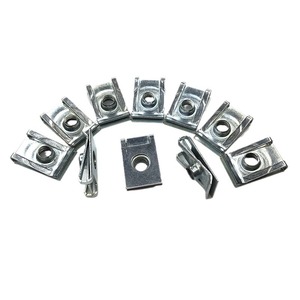 Metal U Type Screw <b>Clip</b> With Nut For <b>Car</b> Motorcycle Electric Vehicle Plastic Part Replacement Repair Fastener - Product Image 5