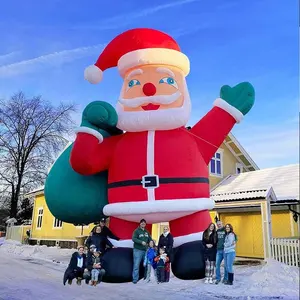 Weihnachten aufblasbare Santa Claus Holiday Party Yard Cartoon Modell Dekorationen Outdoor Giant aufblasbare Santa mit Gebläse