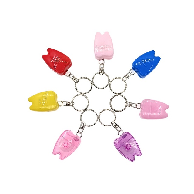 Factory Price Random Color 15m Polyester Fiber Dental Floss with Key king for Cleaning Teeth Crevice