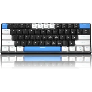 Keyboard kustom TKL profesional, papan ketik mekanik 61 tombol untuk komputer Desktop