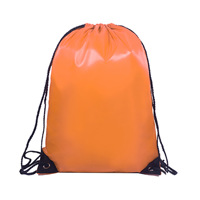 Tas Ransel Olahraga Unisex Ultra-ringan dengan Kantong Serut, Bahan Polyester Warna Solid, Logo Dapat Dicetak, Untuk Penggunaan Luar Ruangan, Kelompok Bimbingan Belajar