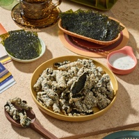 Snacks de Tempura Sin Aditivos Aptos para Niños, Ricos en Fibra Dietética, Ricos en Vitaminas, Sabor a Algas Marinas, Crujientes de Algas Marinas