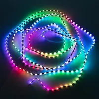 DC12V 3PIN 15/20/25/30/50/100mm Abstand WS2811 WS2812 RGB Adressierbare Vollfarbige IP65 Schwarze Draht Weihnachts-Pixel-Lichterkette