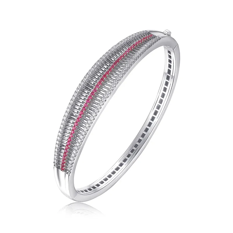 Custom Fashion Jewelry Bracelets Bangles Charm Latest Jewelry Set 925 Sterling Silver Bangles For Women