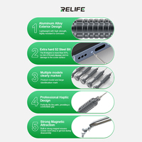 Jeu de tournevis RELIFE RL-730A Steel Cannon King Classic Series, en alliage d'aluminium, avec roulement anti-bruit, pour démontage