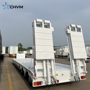 OEM Camion <span class=keywords><strong>Remorque</strong></span> 3 Essieux 4 Essieux 50ton 60ton Heavy Duty Hydraulique Col De Cygne Lowboy Lowbed <span class=keywords><strong>Semi</strong></span> <span class=keywords><strong>Remorque</strong></span> Camion - Product Image 4