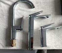 Mitigeur de douche en alliage de zinc poli, robinet de baignoire monocommande, jet de pluie, finition chromée, montage mural en céramique