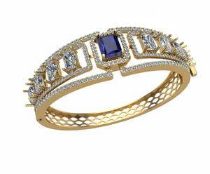 Pulsera de Zafiro Azul Calma de Diseñador, Joyería de Diamantes, Joyería Fina Sofisticada para Mujer, para Aniversarios y Eventos Nocturnos - Product Image 3