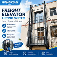 Monte-charge électrique à câble sur rail de guidage, Plateforme élévatrice hydraulique fixe, Petit élévateur de voiture 1-3 étages