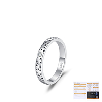 Bagues de couple Moissanite en argent sterling 925-Style étoile creuse scintillante, bijoux fins d'anniversaire idéal pour femmes et hommes