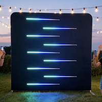 Tube lumineux LED néon pour toile de fond de photomaton, mur d'affichage en tissu avec bande néon personnalisable, taille et couleur ajustables, portable pour fêtes