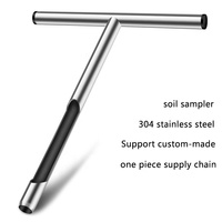 Sonde d'analyse de sol pour le golf avec poignée en T en acier inoxydable, sonde de sol pour l'échantillonnage des sols, l'entretien des plantes, la pelouse, le jardin, la ferme