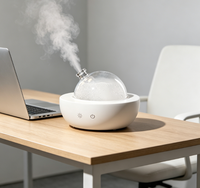 Diffuseur d'arômes en bois massif et verre, humidificateur silencieux pour la maison et la chambre, diffuseur d'huiles essentielles à sept couleurs, parfum frais longue durée