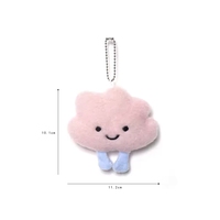 Porte-clés nuage en peluche mignon, pendentif doux en forme de nuage pour couple, ornement à suspendre pour sacs à dos et sacs, accessoire cadeau romantique