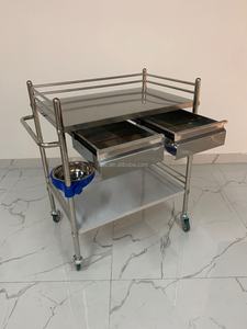 Op Maat Gemaakte Roestvrijstalen Medische Kar Kliniek Ziekenhuis <span class=keywords><strong>Trolley</strong></span> Met Wielen En Lade - Product Image 5