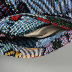 새로운 공장 친환경 힙합 만화 태피스트리 자카드 직조 신축성 미드라이즈 반바지 OEM 서비스 도매 직판 - Product Image 4