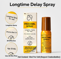 Procomil 15ml Spray Retardant Huile Sexuelle à Base de Plantes pour Hommes, Prolonge la Performance, Retarde l'Éjaculation, Spray de Synchronisation Masculin