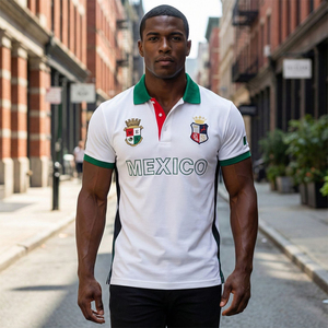 Vente en gros de t-shirts décontractés à manches courtes en coton 100% grande taille, t-shirts de sport personnalisés, polos brodés 3D pour hommes - Product Image 6